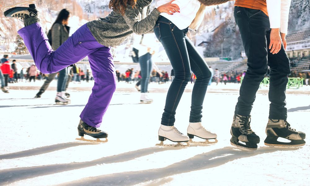 Figure Ice Skating Tights Fleece Pants Children Teen Girls Skate