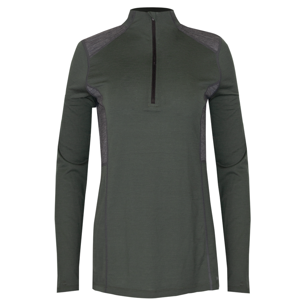 Women's Merino Zip-T#color_od-green-grey-heather