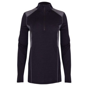 Women's Merino Zip-T#color_black-grey-heather