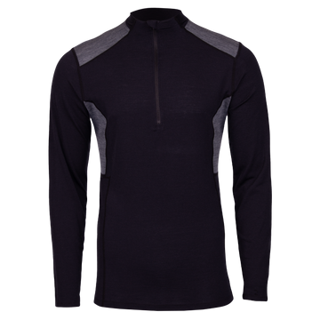 Men's Merino Zip-T#color_black-grey