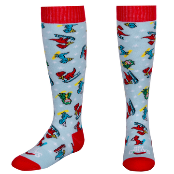 Hot Chillys Youth Mid Volume Sock - Dino Might