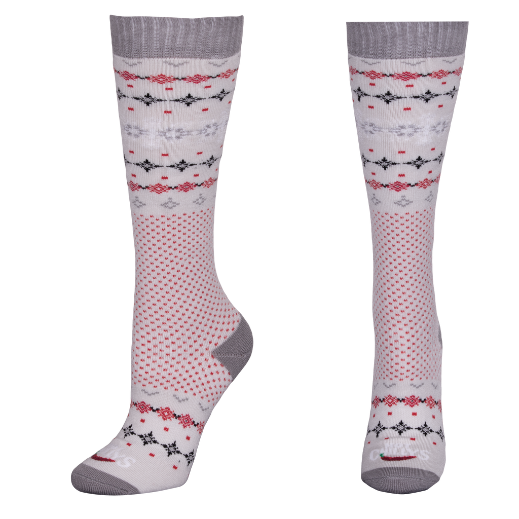 Hot Chillys Women's Mid Volume Sock - Nordic Snowflake