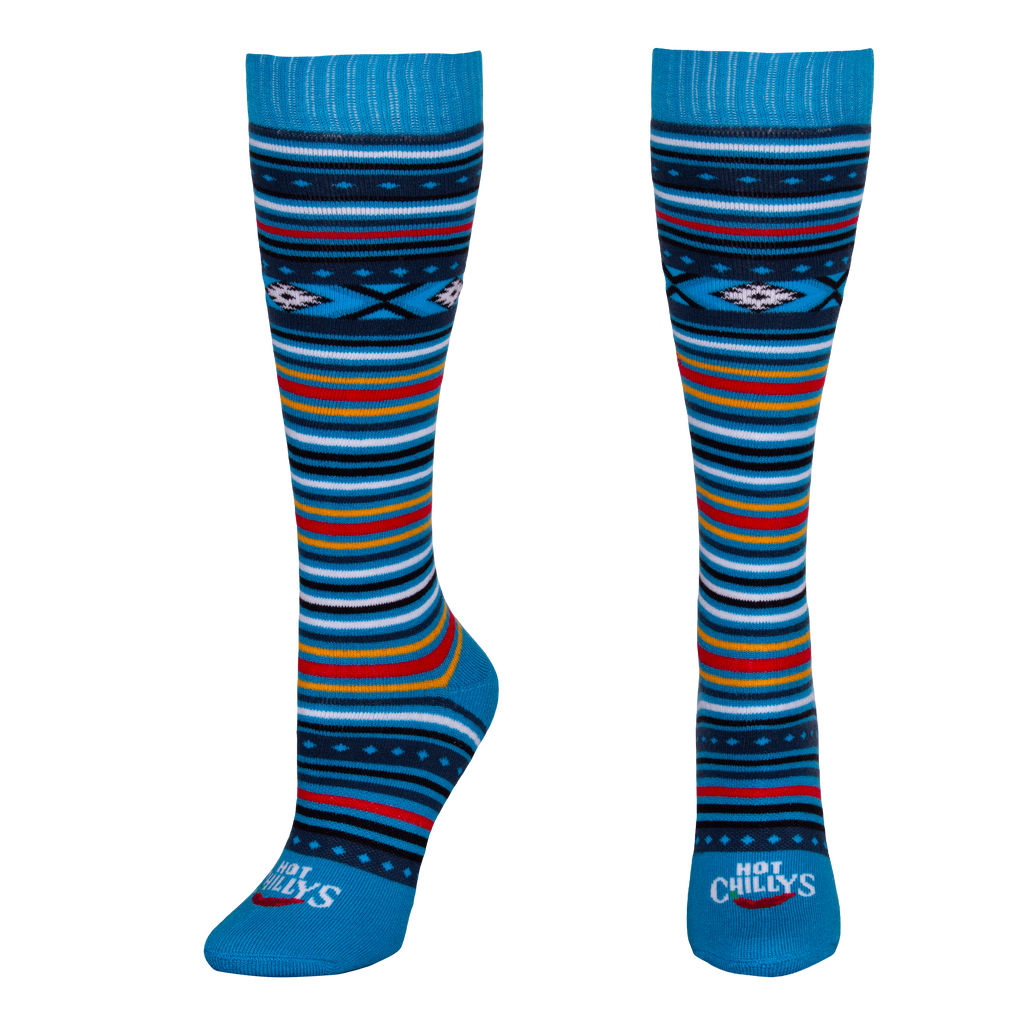 Hot Chillys Women's Mid Volume Sock - Serape Blue