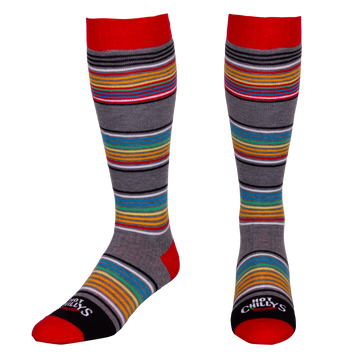 Hot Chillys Men's Mid Volume Sock - Stripes