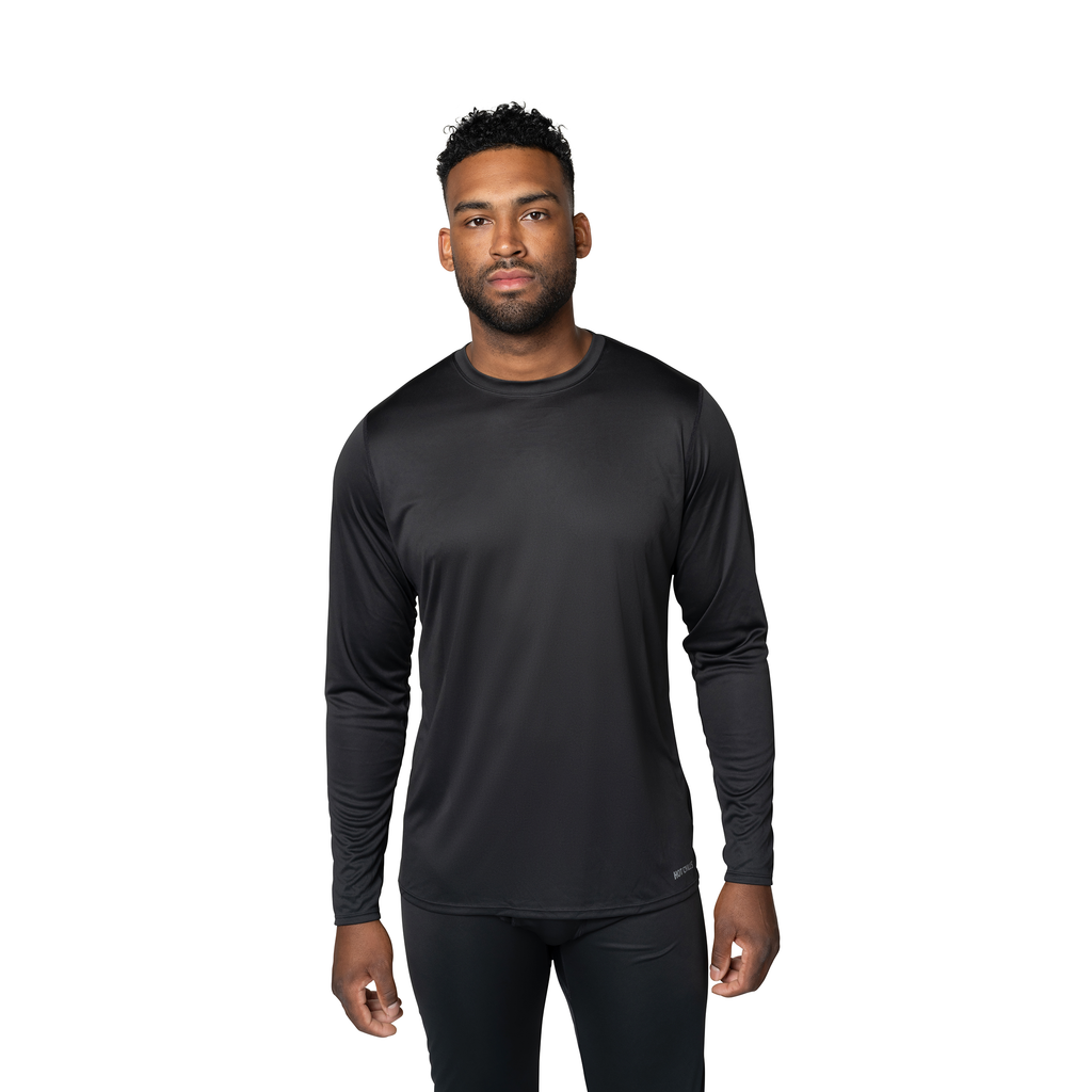 Hot Chillys Men's Peach Skins Crewneck - Black