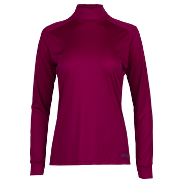 Women's Peach Skins Solid T-Neck - Hot Chillys#color_festival-fuchsia