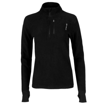 Women's La Montaña Fleece Zip-T#color_black-black