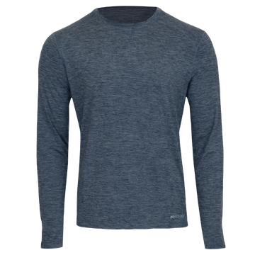 Hot Chillys Men's Clima-Tek Crewneck - Nightfall Heather