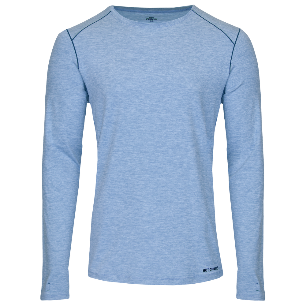 Men's Clima-Tek Crewneck - Hot Chillys#color_ashley-blue-heather