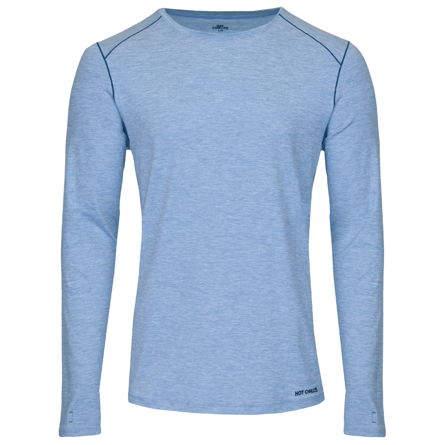 Men's Clima-Tek Crewneck - Hot Chillys#color_ashley-blue-heather