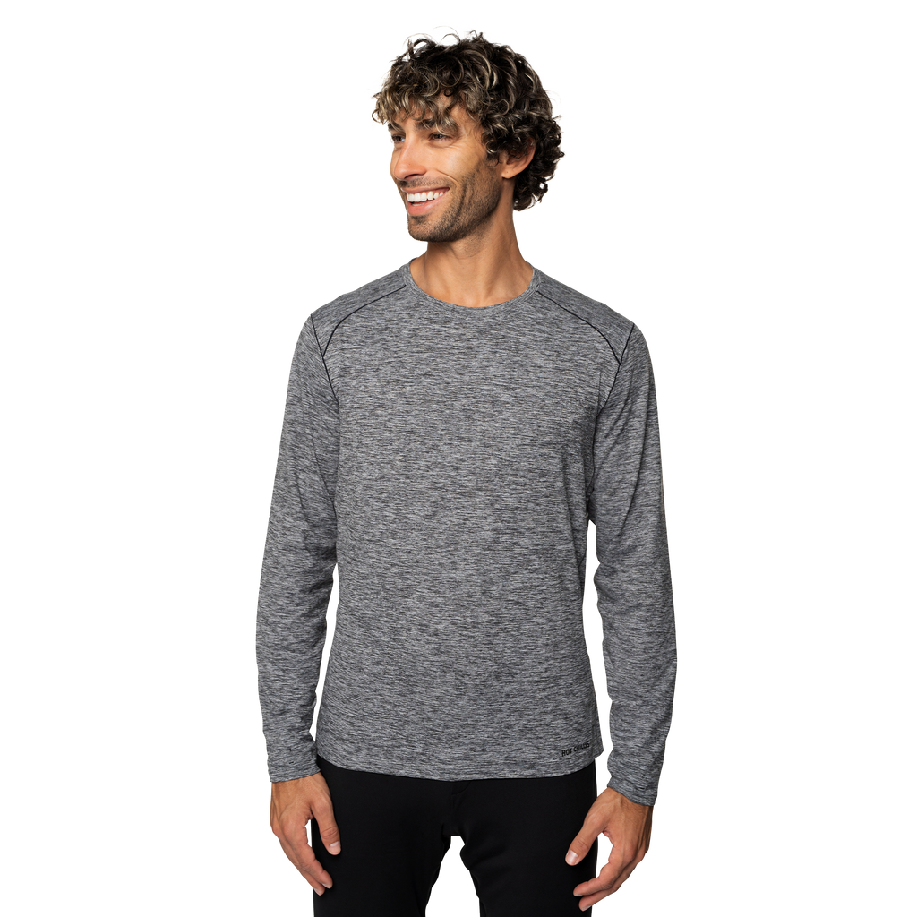 Men's Clima-Tek Crewneck - Hot Chillys#color_grey-heather