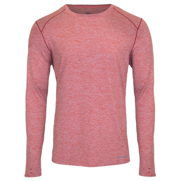 Men's Clima-Tek Crewneck - Hot Chillys#color_redwood-heather