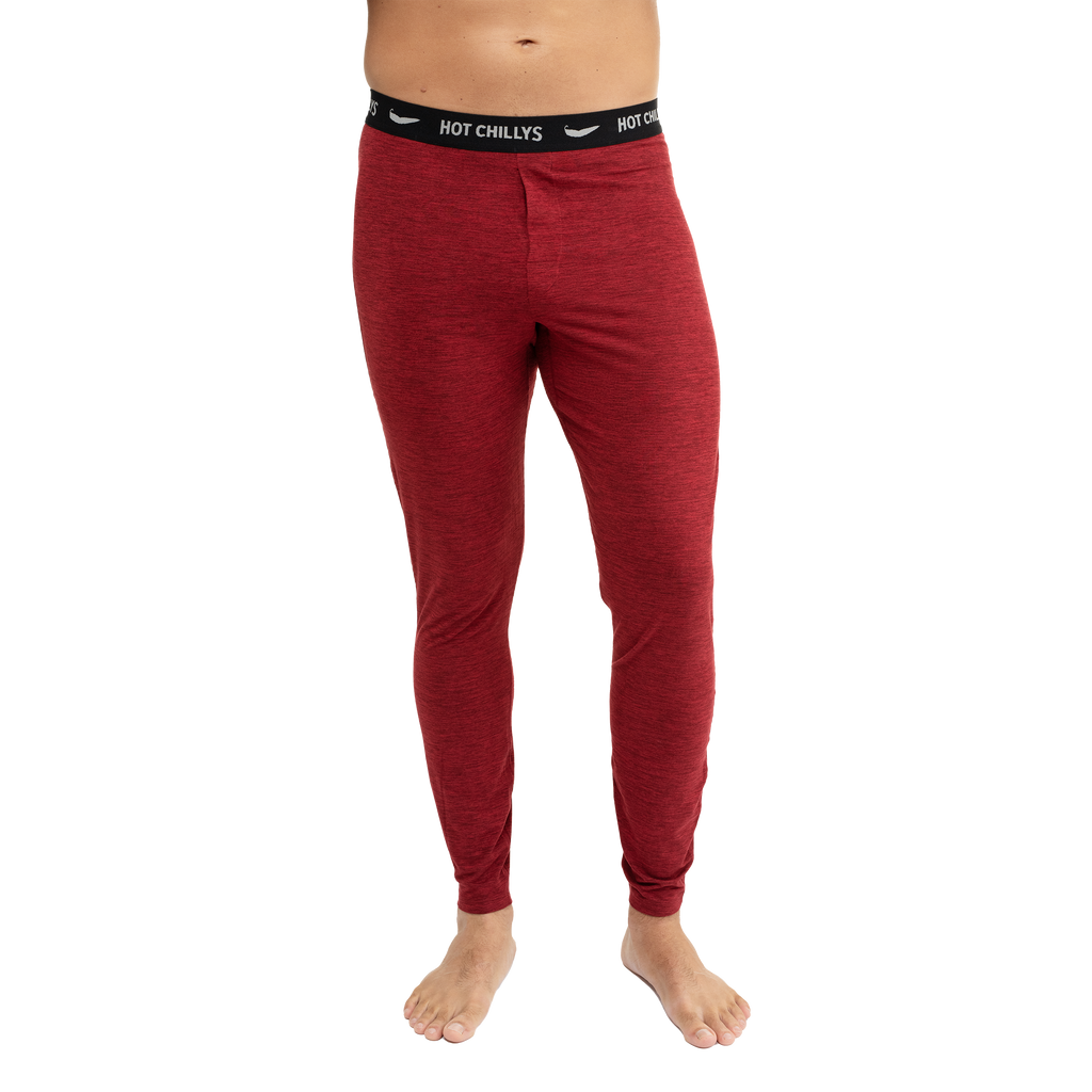 Men's Clima-Tek Bottom - Hot Chillys#color_burgundy-heather