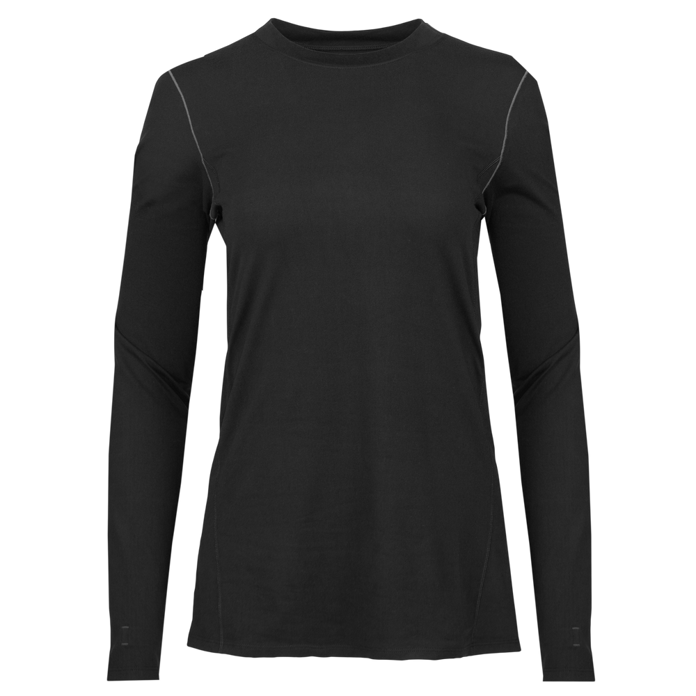 Women's Clima-Tek Crewneck - Hot Chillys#color_black