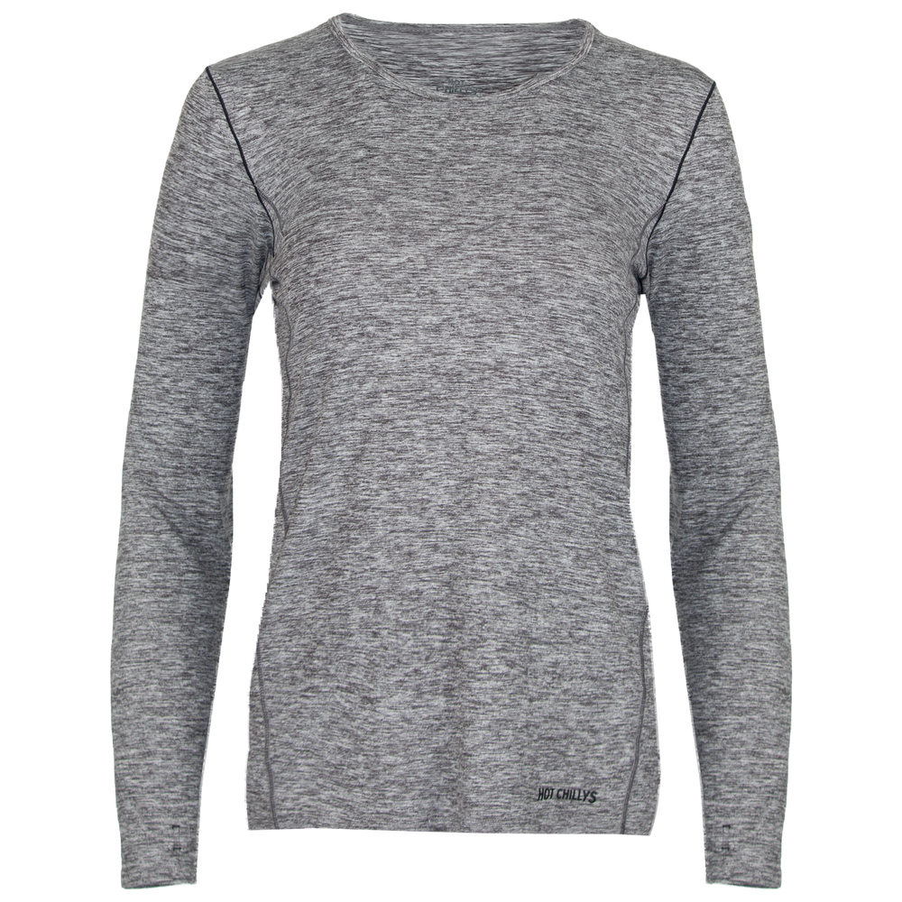 Women's Clima-Tek Crewneck - Hot Chillys#color_grey-heather