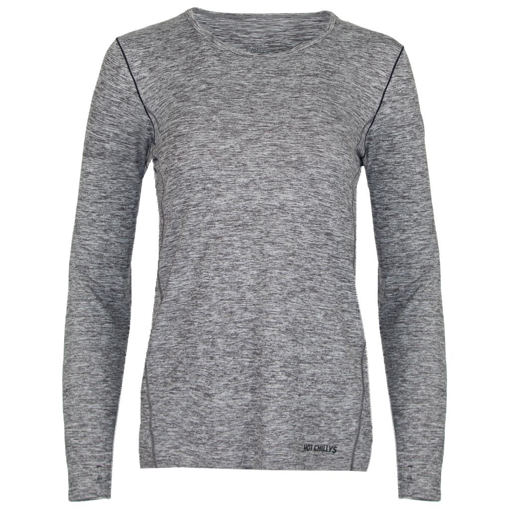 Women's Clima-Tek Crewneck - Hot Chillys#color_grey-heather