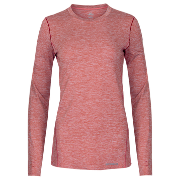 Women's Clima-Tek Crewneck - Hot Chillys#color_redwood-heather