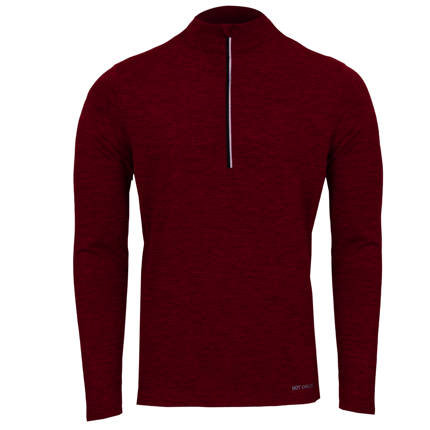 Men's Clima-Tek Zip-T - Hot Chillys#color_burgundy-heather