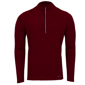 Men's Clima-Tek Zip-T - Hot Chillys#color_burgundy-heather