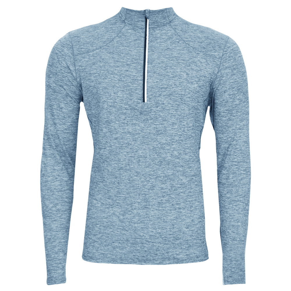 Men's Clima-Tek Zip-T - Hot Chillys#color_ashley-blue-heather