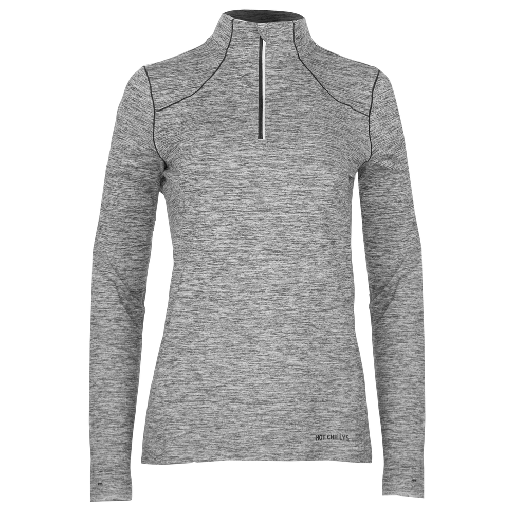 Women's Clima-Tek Zip-T - Hot Chillys#color_grey-heather