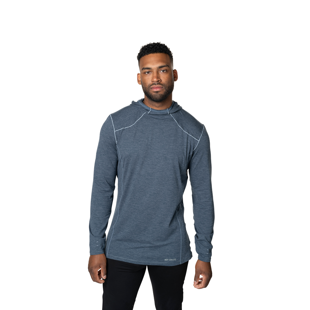 Hot Chillys Men's Clima-Tek Hoodie - Nightfall Heather