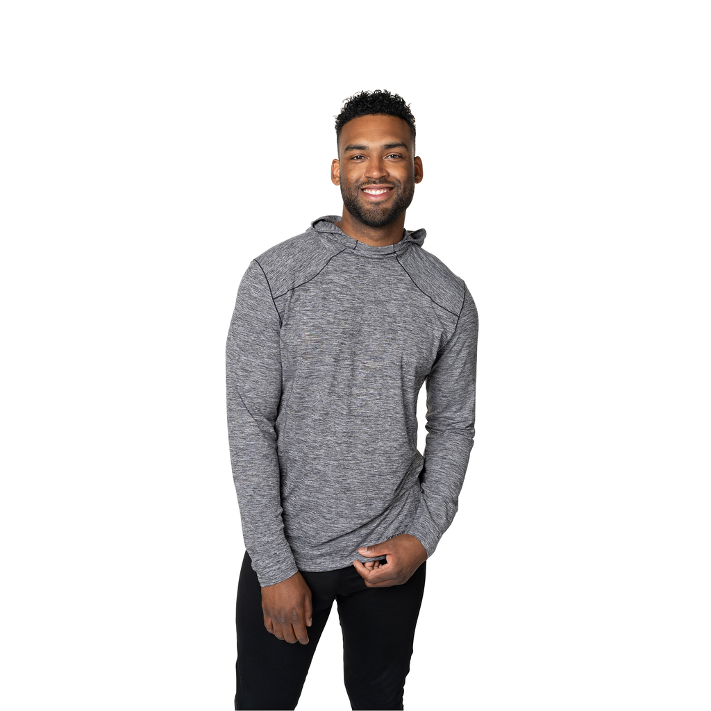 Hot Chillys Men's Clima-Tek Hoodie - Grey Heather