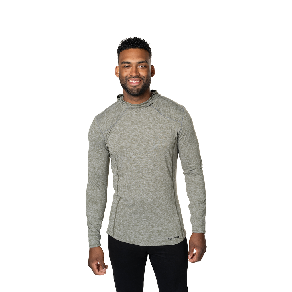 Hot Chillys Men's Clima-Tek Hoodie - OD Heather