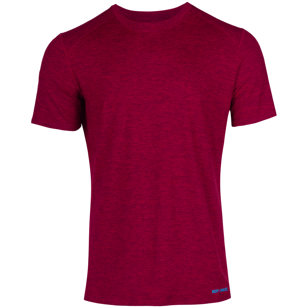 Hot Chillys Men's Clima-Tek Tee - Burgundy Heather