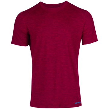 Hot Chillys Men's Clima-Tek Tee - Burgundy Heather