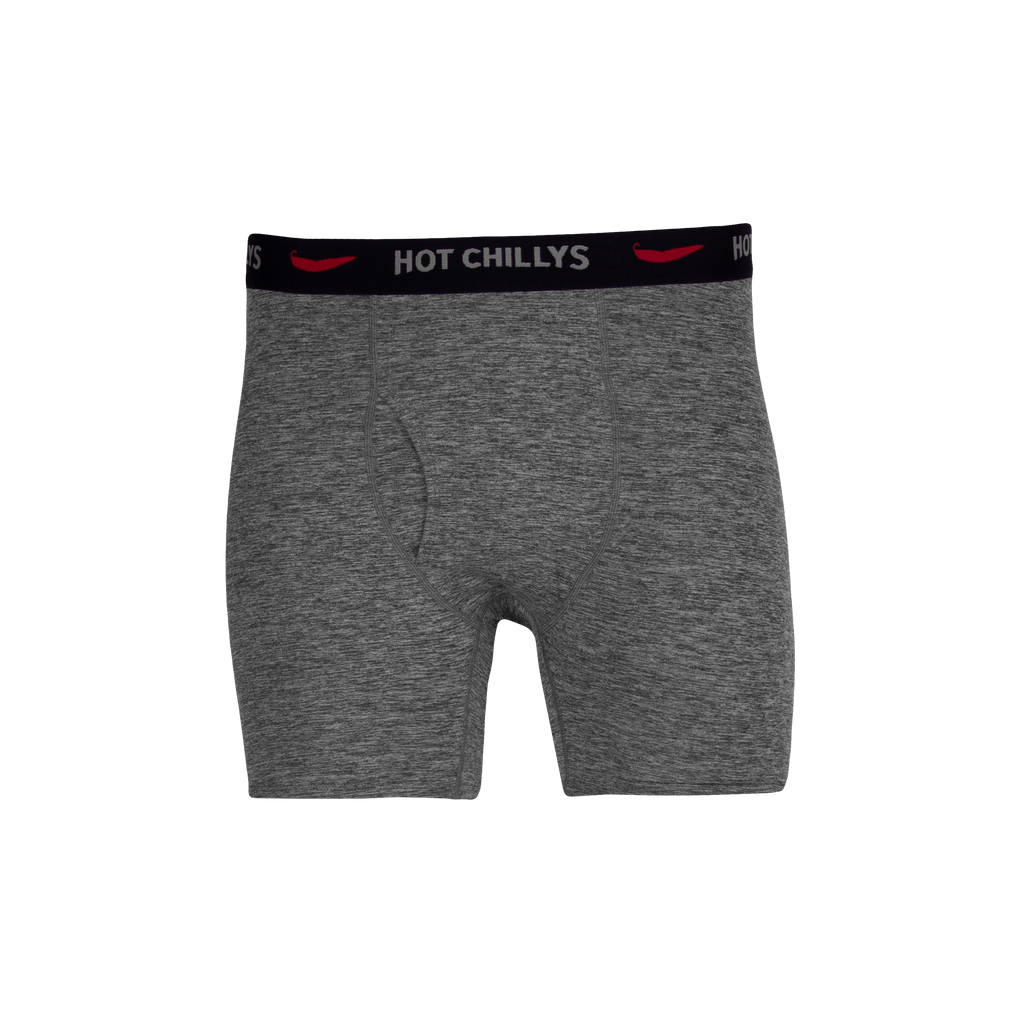 Hot Chillys Men's Clima-Tek Boxer - Grey Heather