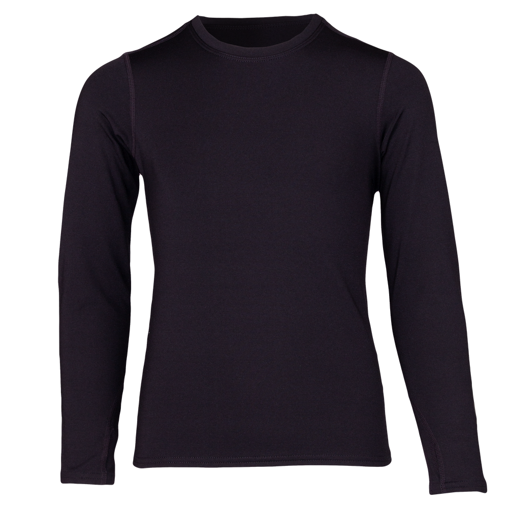 Youth Micro-Elite Chamois Crewneck - Black