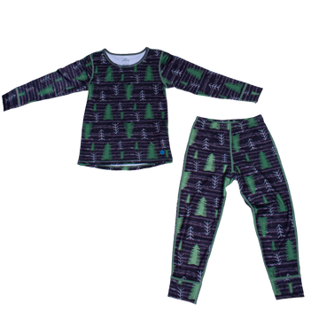 Hot Chillys Youth Originals Toddler Print Set - Black Pine Tree