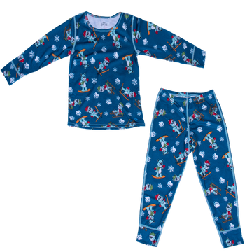 Hot Chillys Youth Originals Toddler Print Set - Snow Bears