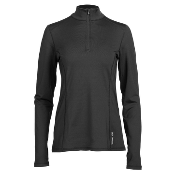 Women's Micro-Elite Chamois Solid Zip-T#color_black