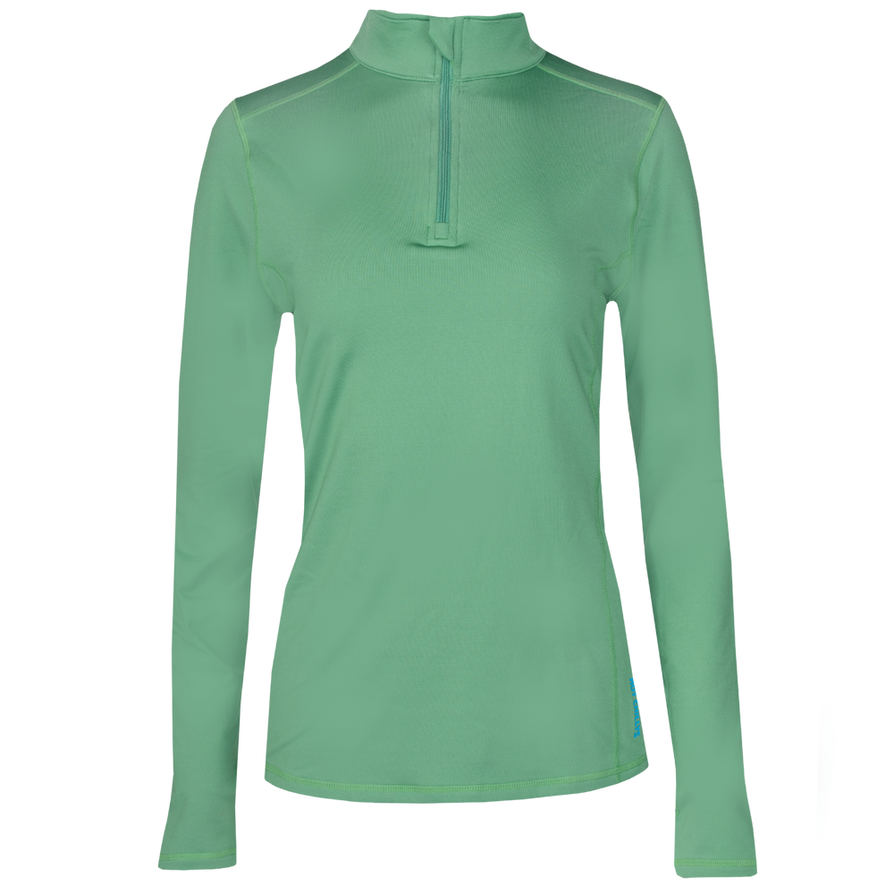 Women's Micro-Elite Chamois Solid Zip-T - Forest Green