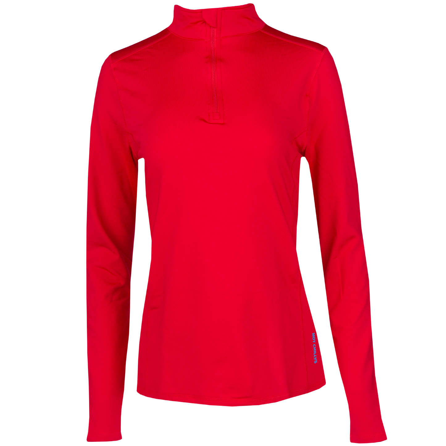 Women's Micro-Elite Chamois Solid Zip-T - Hot Chillys Red