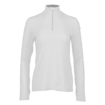 Women's Micro-Elite Chamois Solid Zip-T#color_white