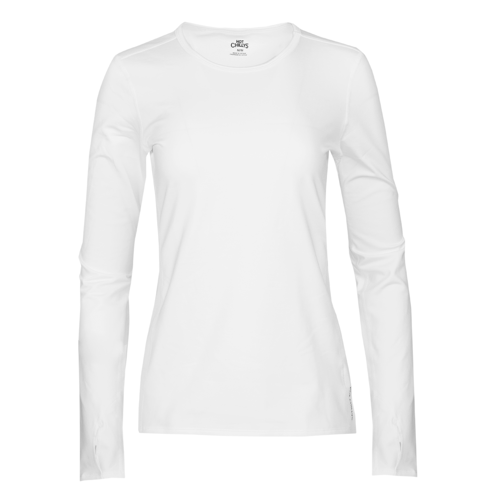 Women's Micro-Elite Chamois Crewneck#color_white