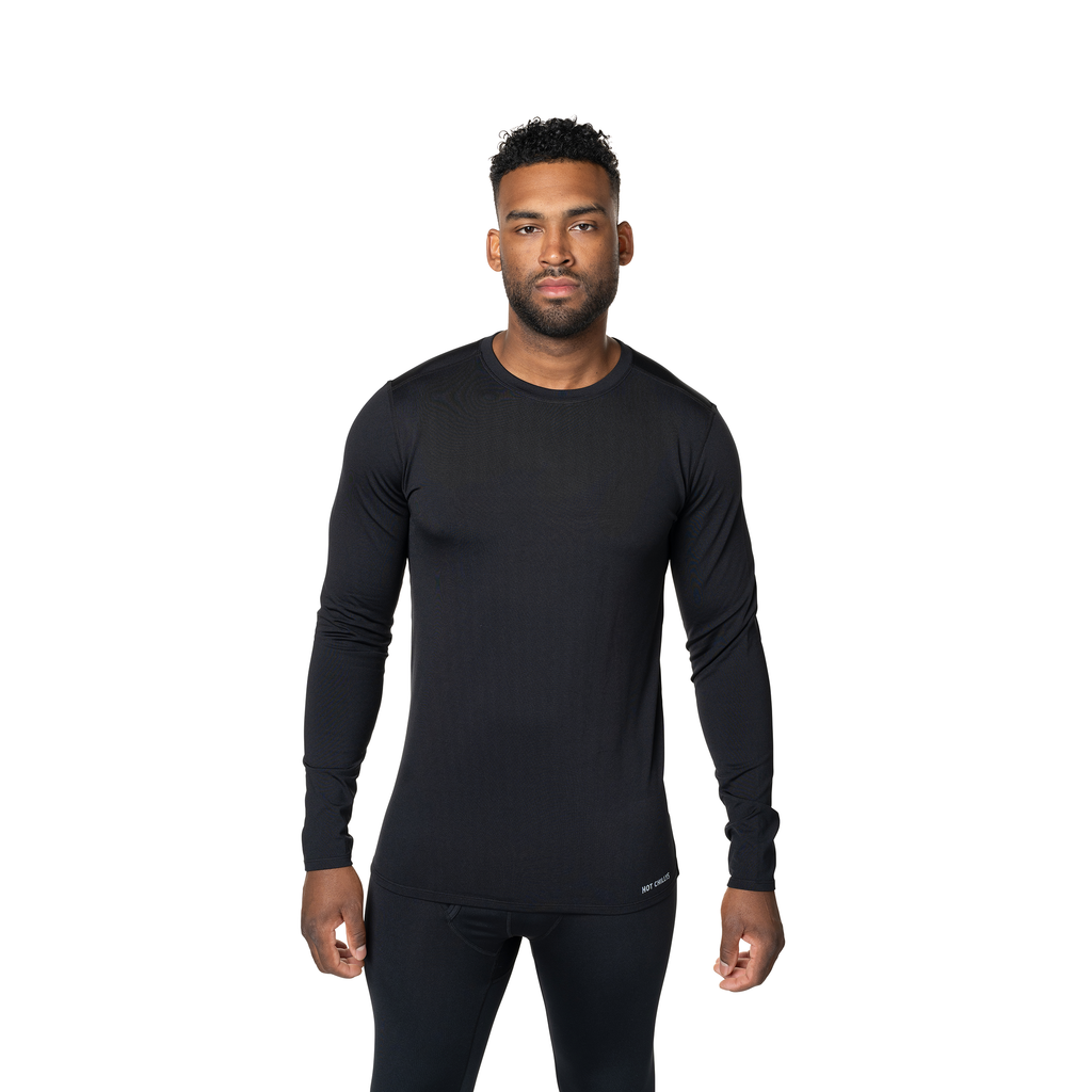 Hot Chillys Men's Micro-Elite Chamois Crewneck - Black