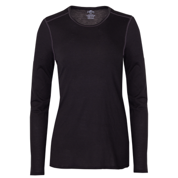 Women's Pepper Bi-Ply Crewneck - Hot Chillys#color_black