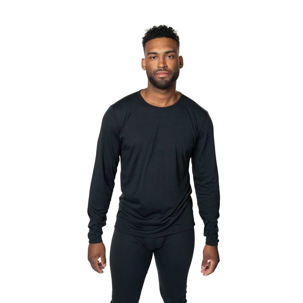 Hot Chillys Men's Pepper Skins Crewneck - Black