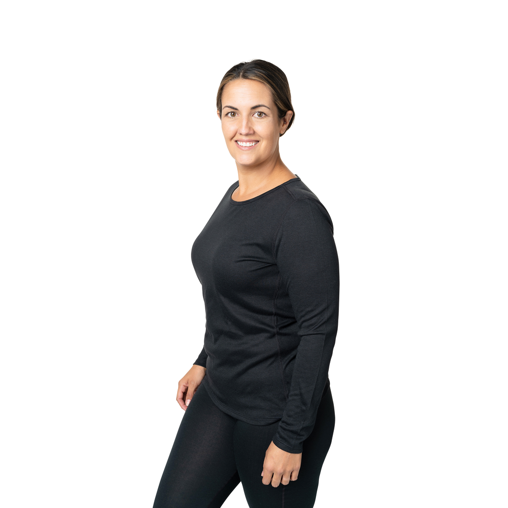 Hot Chillys Women's Pepper Skins Crewneck - Black