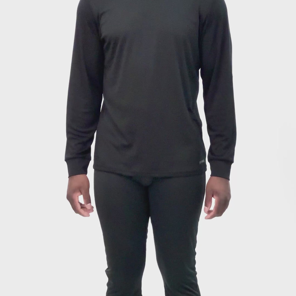 
                      
                        Load and play video in Gallery viewer, Men&amp;#39;s Peach Skins Roll T-Neck - Black
                      
                    