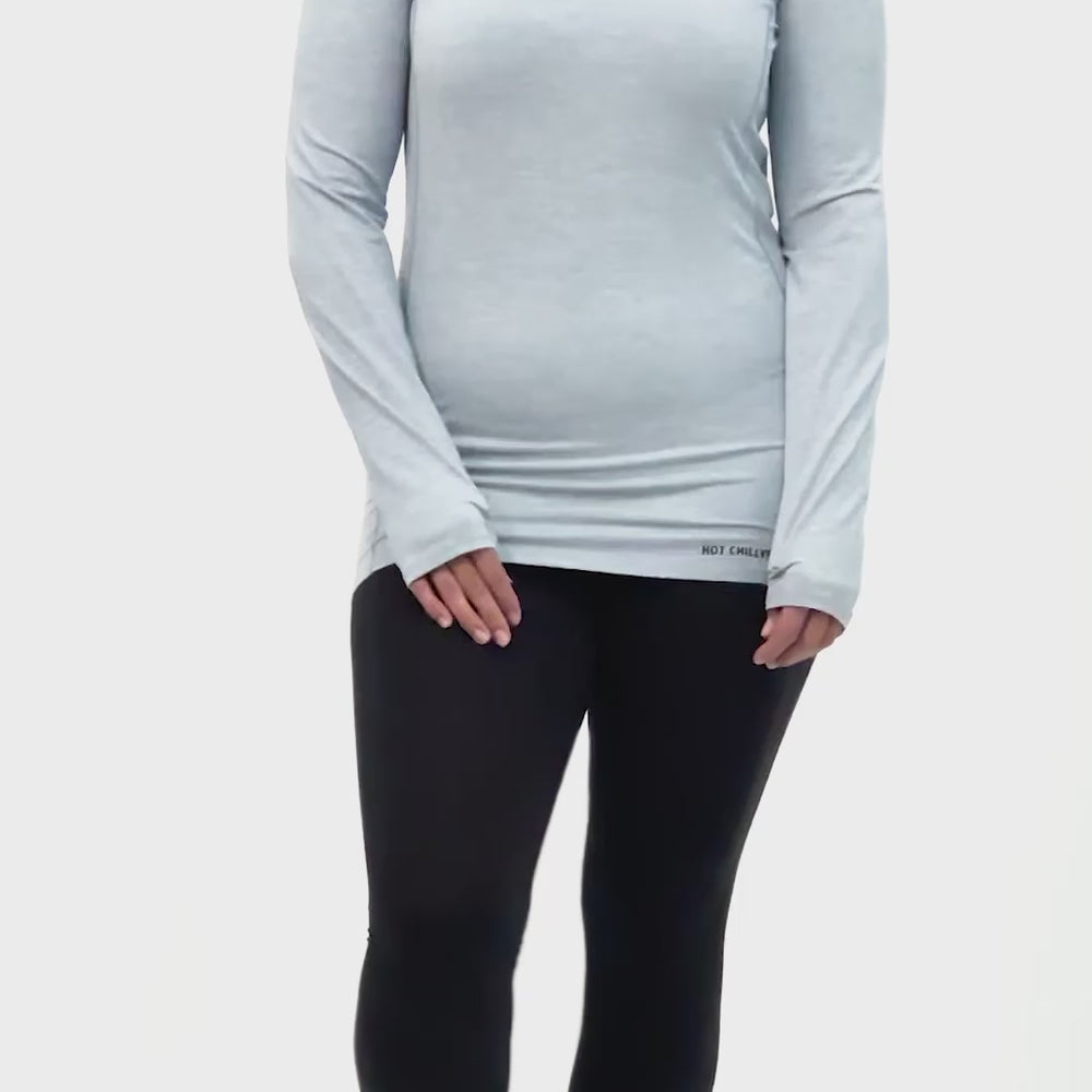 
                      
                        Load and play video in Gallery viewer, Women&amp;#39;s Clima-Tek Crewneck - Ashley Blue Heather
                      
                    