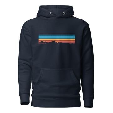 Hot Chillys Mountain Range Unisex Hoodie#color_navy