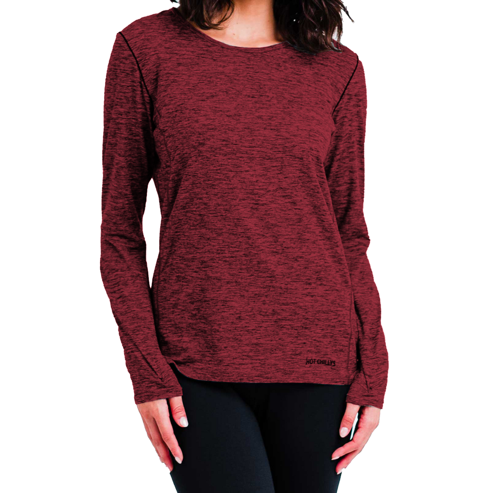 
                      
                        Women's Clima-Tek Crewneck - Hot Chillys#color_burgundy-heather
                      
                    